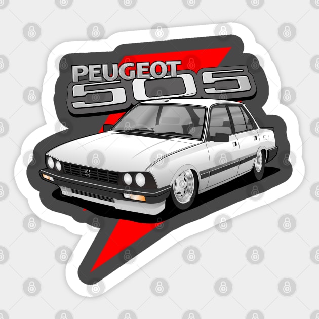 Peugeot 505 Sticker by small alley co